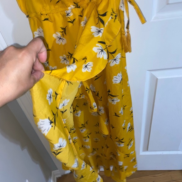 2/$10 Yellow Floral Maxi Dress - Picture 7 of 7